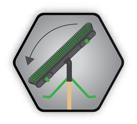 Illustration of how the broom folds